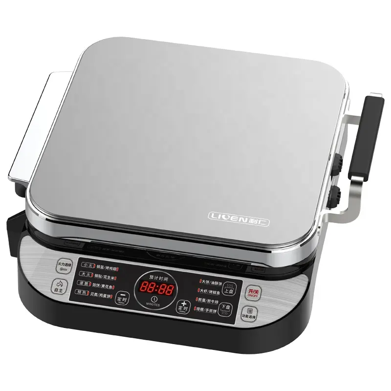 Household electric BBQ grill baking pan multifunctional pancake deepen double-sided heating frying pancake pan