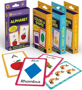 Cartes flash éducatives personnalisées pour enfants : Apprentissage précoce <span class=keywords><strong>de</strong></span> l'alphabet, des nombres, des mots fréquents, <span class=keywords><strong>de</strong></span> la mathématique et matériel pédagogique préscolaire - Product Image 1