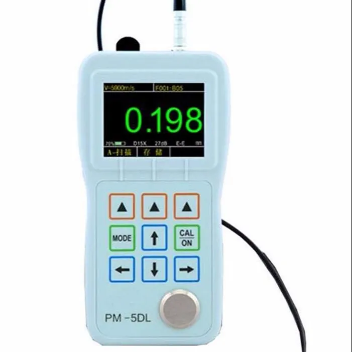PM-5DL 0.001mm解像度A/B-スキャンスルーペイントコーティング超音波厚さ測定ゲージ、ストレージ100000データ付き