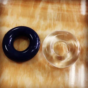 Jouet sexuel masculin en silicone, anneau de verrouillage en cristal coloré, anneau retardateur, produit érotique pour adultes, anneau œil de mouton, anneau lisse tricolore - Product Image 2