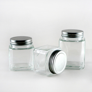 Vente en <span class=keywords><strong>gros</strong></span> 250 380 Pot de stockage de confiture de nourriture au miel en verre octogonal à grande bouche large de 500 ml Pot en verre de 16 oz avec couvercles dorés - Product Image 6
