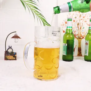 促销定制40盎司500毫升定制杯塑料啤酒杯个性化啤酒婚礼派对活动杯