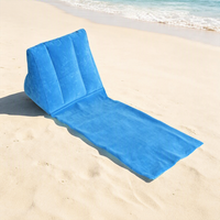 Chaise gonflable triangulaire portable pour le camping en plein air, imperméable, résistante à l'humidité, pliable, tapis de plage rembourré