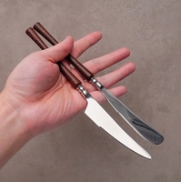 Ensemble couteau à steak, fourchette et cuillère-Couteau et fourchette rétro en acier inoxydable-Ensemble de sept pièces pour vaisselle occidentale