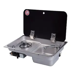 hot sale RV portable gas stove gas cooker parts 1 burner gas stove with sink and lid