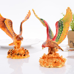 Caja de baratija de águila de yiwu, joyería de cristal de buena calidad para manualidades, Faberge - Product Image 2