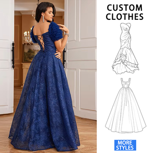 إمبيريا ساخنة جديدة نسائية بترتر ذيل السمكة حفلة موسيقية ماكسي فاخر فستان سهرة بأكمام قصيرة فساتين وصيفة العروس ظهر مفتوح - Product Image 2