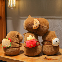 BT 20CM Capybara en peluche avec dos tortue avocat Hamburger fruits griffe poupée Machine jouets mignon cochon d'inde poupée garçon fille cadeaux