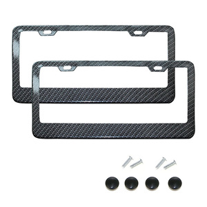 Marco de Matrícula con Patrón de Fibra de Carbono Estándar Estadounidense, Marco de Matrícula para Automóvil de 31*16cm, Gran Venta - Product Image 5