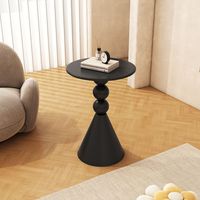 Mesa de Centro de Estilo Nórdico con Base de Hierro Forjado y Tapa de Vidrio, Mesa Auxiliar Versátil para Sofá, Mueble para Sala de Estar