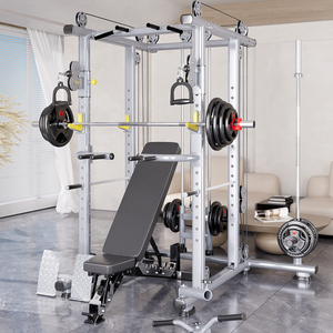 Steel Squat Bench Press Pull Smith Machine Rack Cable Crossover Weight Stack Plates for Full Body <b>Strength</b> <b>Training</b> Commercial - Product Image 4