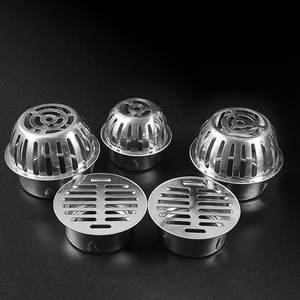 Dreno de Telhado Redondo em Aço Inoxidável de 50mm a 200mm para Água da Chuva ao Ar Livre, Anti-Entupimento - Product Image 2