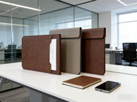 Housse d'ordinateur portable personnalisable avec charge sans fil 15W, étui magnétique robuste pour Macbook Pro, en cuir PU imperméable, avec tapis de souris intégré