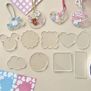 Clear Ornament Transparent Circle Acrylic <b>Sheet</b> Blank Acrylic Keychain - Product Image 5