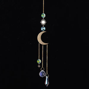 Vente en gros d'attrape-soleil en cristal accessoires suspendus soleil et lune attrape-soleil en cristal carillon éolien décoration de jardin - Product Image 6