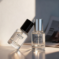 Flacon de parfum vide de luxe 100ml 50ml, rectangulaire, fond épais, transparent, mat, avec pulvérisateur, emballage cosmétique en verre