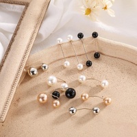 Bros pakaian mode manik-manik besar wanita Sweater kerah mutiara gaun gesper Anti bros pin