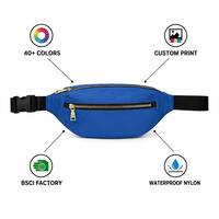 Sac banane personnalisé avec logo, vente en gros, sac de ceinture en polyester, sac banane étanche pour voyage, fabricant OEM