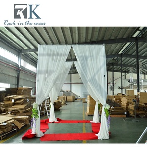 Wedding Pipe and Drape Kit Aluminum Pipe and Drape <b>Frame</b> Adjustable <b>Backdrop</b> Stand Telescopic Poles for Outdoor Indoor - Product Image 6