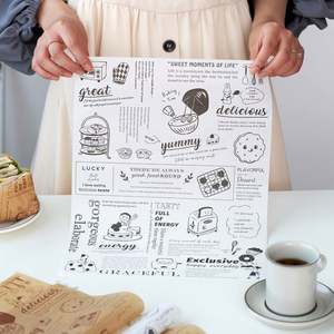 กระดาษห่อเบอร์เกอร์แบบใช้แล้วทิ้ง กระดาษไขกันน้ำ บรรจุภัณฑ์สวยงาม ขายส่ง - Product Image 6