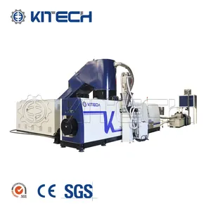 Kitech EPS फोम नरम प्लास्टिक Granulator पानी-अंगूठी काटने रीसाइक्लिंग संयंत्र
