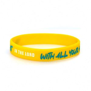 สายรัดข้อมือซิลิโคนลายพระเยซูตามธีมพระคัมภีร์ พร้อมโลโก้สั่งทำ ของที่ระลึกงานอีเว้นท์ ของตกแต่งงานปาร์ตี้ ของชำร่วยส่งเสริมการขาย - Product Image 4