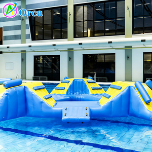 Parcours d'obstacles gonflable en PVC portable et durable pour les sports nautiques, piscine et parc aquatique, île <span class=keywords><strong>de</strong></span> parcours d'obstacles aquatiques - Product Image 4