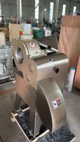 Volledig automatische gemotoriseerde roestvrijstalen uienblokjes snijmachine hoge capaciteit 1000kg/u voor fruit- en groenteverwerking