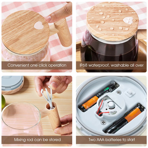 Taza Mezcladora Automática al por Mayor, Taza de Café Portátil para Oficina con Revestimiento Interior de Vidrio, Diseño Minimalista - Product Image 6