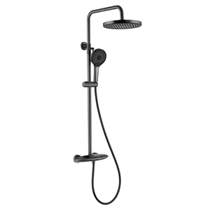 new design gun grey color bathroom shower head faucet set suppliers