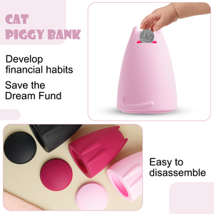 Bpa Free Silicone Baby Kids Children Piggy Bank Baby Products Cat Shaped <b>Saving</b> Money <b>Box</b> Baby Toys - Product Image 3