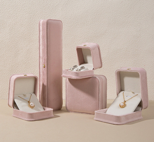 Factory Packaging Jewelry <b>Box</b> Luxury Custom <b>Box</b> Jewelry Packaging Velvet Ring <b>Box</b> Wedding Valentine'S Day <b>White</b> Rings <b>Gift</b> Case - Product Image 5
