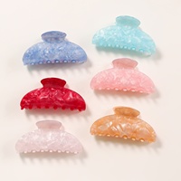 Pince à cheveux en forme de requin style gelée dégradée brillante pour femme, accessoire de coiffure fait main pour chignon arrière de la tête, personnalisable avec logo