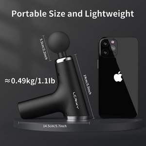 Profesional Mini 4 cabeza masaje Fascia pistola potente masajeador tejido profundo Fascial pistola Motor recargable Mini pistola masajeador - Product Image 5