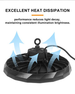 Éclairage Industriel Commercial GCOTS, Luminaire LED UFO en Aluminium pour Entrepôt, 100W 150W 200W, Haute Luminosité - Product Image 2