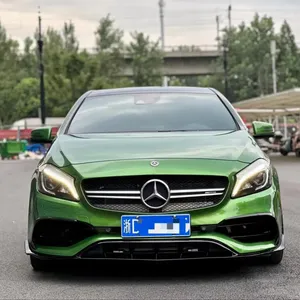 Lüks yeşil renk ikinci el ikinci el araba 2016 AMG bir 454MATIC 5 koltuklar ithal Mercedes Benz ikinci el araba satılık