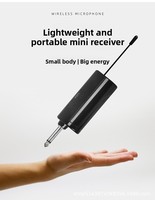 Microphone Lavalier Sans Fil Portable Voxfull VF-U61EL avec Compartiment de Charge pour Enregistrement Vlog et Diffusion en Direct pour iPhone et Android