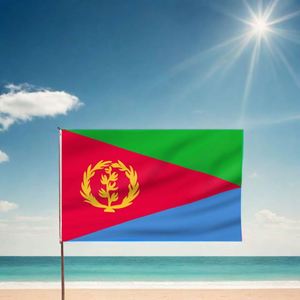 3 X 5 Ft Polyester Custom <b>Flags</b> Banners World National Eritrea <b>Flags</b> with Brass Grommet Flying Style Portable Promotional Use - Product Image 3