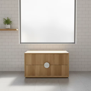 Mueble de Baño Moderno de Madera Maciza RTA, Estilo Shaker Blanco, Acabado Ecológico Resistente al Agua, Iluminado, Fácil de Limpiar - Product Image 1