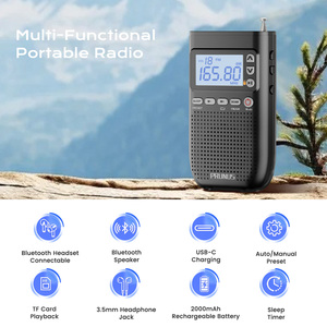 <span class=keywords><strong>Radio</strong></span> AM FM Portátil Directo de Fábrica, Batería Recargable de 2000mAh, Pantalla LED, Linterna, Temporizador de Apagado, Reloj Despertador, Altavoz - Product Image 3