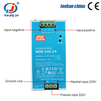 AC DC Industrial DIN Rail 240W 24V 10A NDR-240-24 Mean Well Switching Power Supply pour PLC