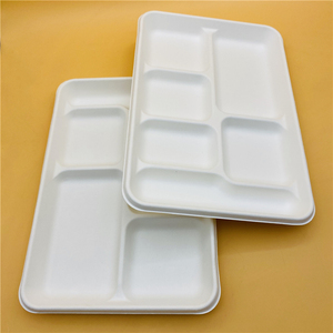 Bustina di canna da zucchero biodegradabile 5 vaschette di carta per alimenti - Product Image 2