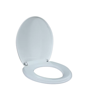 Asiento de Inodoro Redondo Blanco con Tecnología de Cierre Lento y Bisagras de Liberación Rápida para una Fácil Limpieza y Baños Modernos - Product Image 1