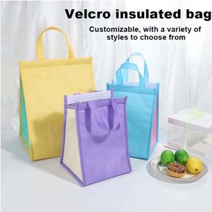Wholesale Food <b>Lunch</b> Delivery Bag Large Non-woven Thermal Bag Food Delivery Insulated Cooler Bag With Logo - Product Image 2