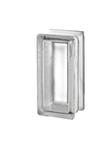 Briques de verre creuses à motif de fleurs de glace en gros, 90-190-80 mm, pour les cuisines et les murs-rideaux des bâtiments commerciaux