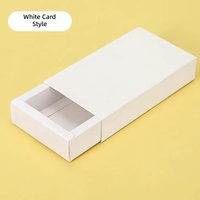 Boîte à dossiers avec couvercle, boîtes en carton transparentes avec fenêtre en PVC, fenêtre longue, emballage pliable, tiroir coulissant
