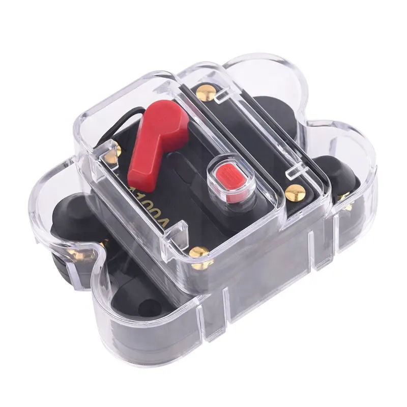 12V 32V 30A 40A 50A 60A 80 100 125 150 200 250 300 Amp Manual Reset Waterproof Cover Inverter Circuit Breaker for Boat Car Audio