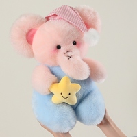 Boneka Gajah Pink Lucu Custom, Mainan Hewan Isi Dakron, Hadiah Ulang Tahun Gajah Bintang untuk Bayi, Pereda Stres untuk Anak-Anak, Warna Dapat Disesuaikan