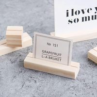 PAFU Panneau en bois Menu Place Card Nom Carte Table Numéro Signe Stand Holders