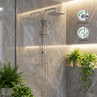 Ensemble de douche moderne pour salle de bain d'hôtel, baignoires, pomme de douche trois fonctions, séparateur d'eau, installation facile, montage mural
